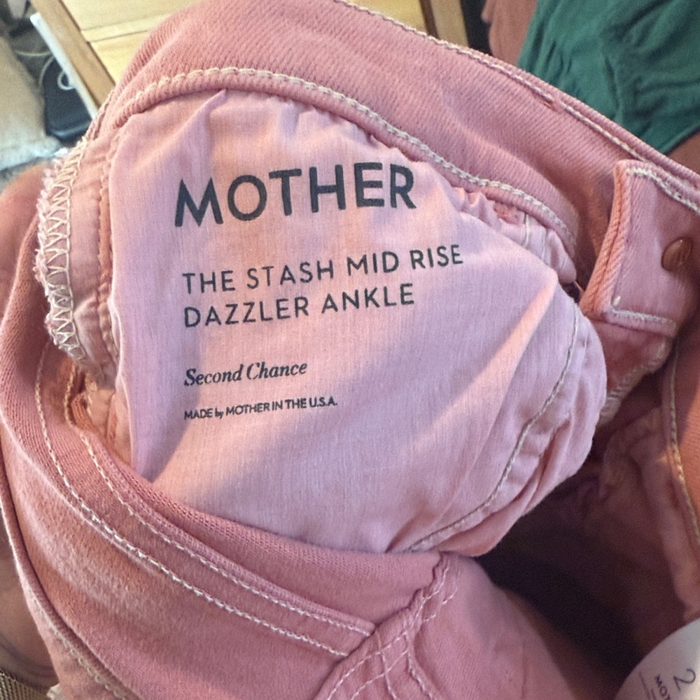 MOTHER Women's Pink Dazzler Ankle Jeans - Picture 2 of 5